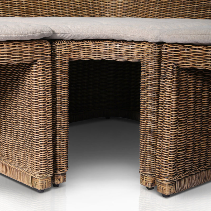 Senna L-Shape Dining Banquette, Right Hand Facing, 32.5" H x 83.25" W x 83.25" D