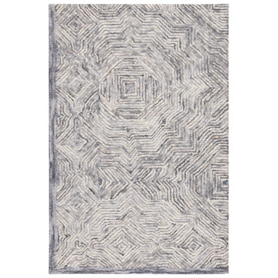 Ahmya Hand Tufted Wool Abstract Rug