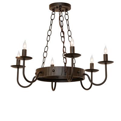 24" Wide Edinburgh 6 Light Chandelier