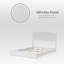 Lit bas avec tête de lit en bois massif blanc cassé / coquille d'œuf Toph Modern-69996654