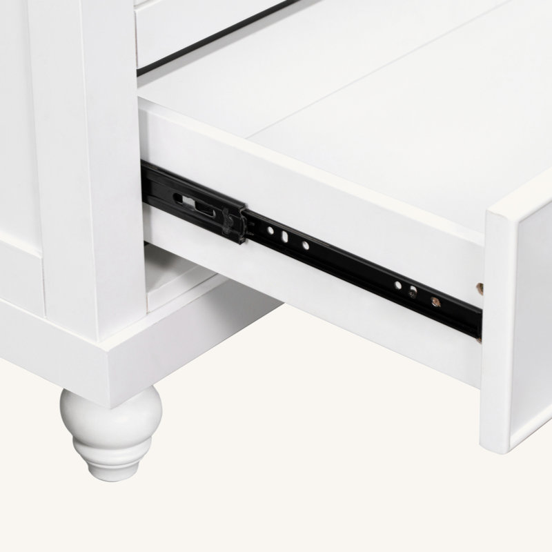 White 30" Freestanding Bathroom Vanity with Drawer and Doors