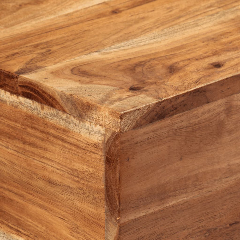 Console 17 étages 17,3 "x 11,8" x 29,5 "en bois d'acacia massif et fer, Brun