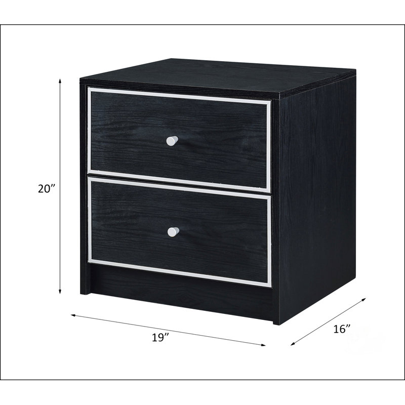 Jabir Black And Silver Accent Table