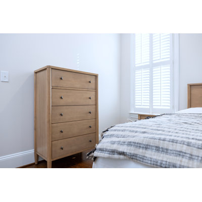 Chatham - 5 Drawer Chest - Warm Maple Finish