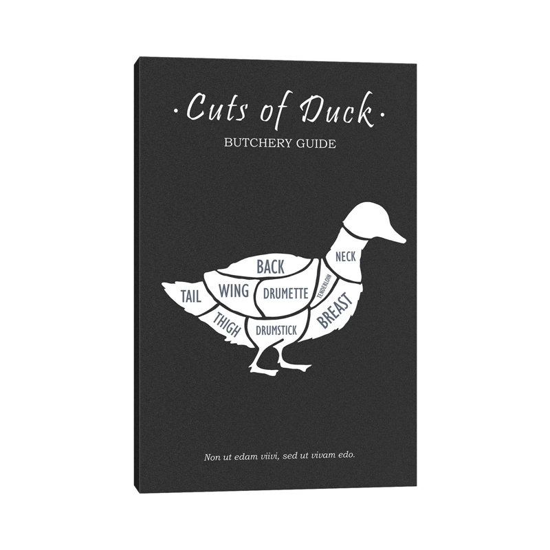 Butchery Duck 1 Piece Wall Art on Canvas, 66.04cm H x 45.72cm W x 1.91cm D, Wrapped Canvas
