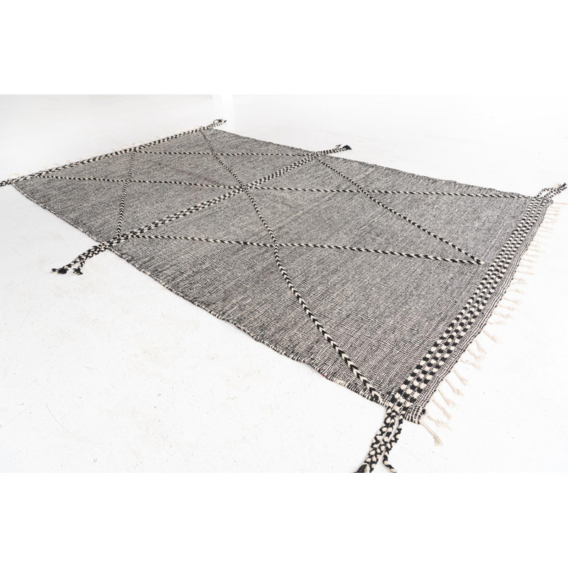 Tapis noir et blanc Orpheus