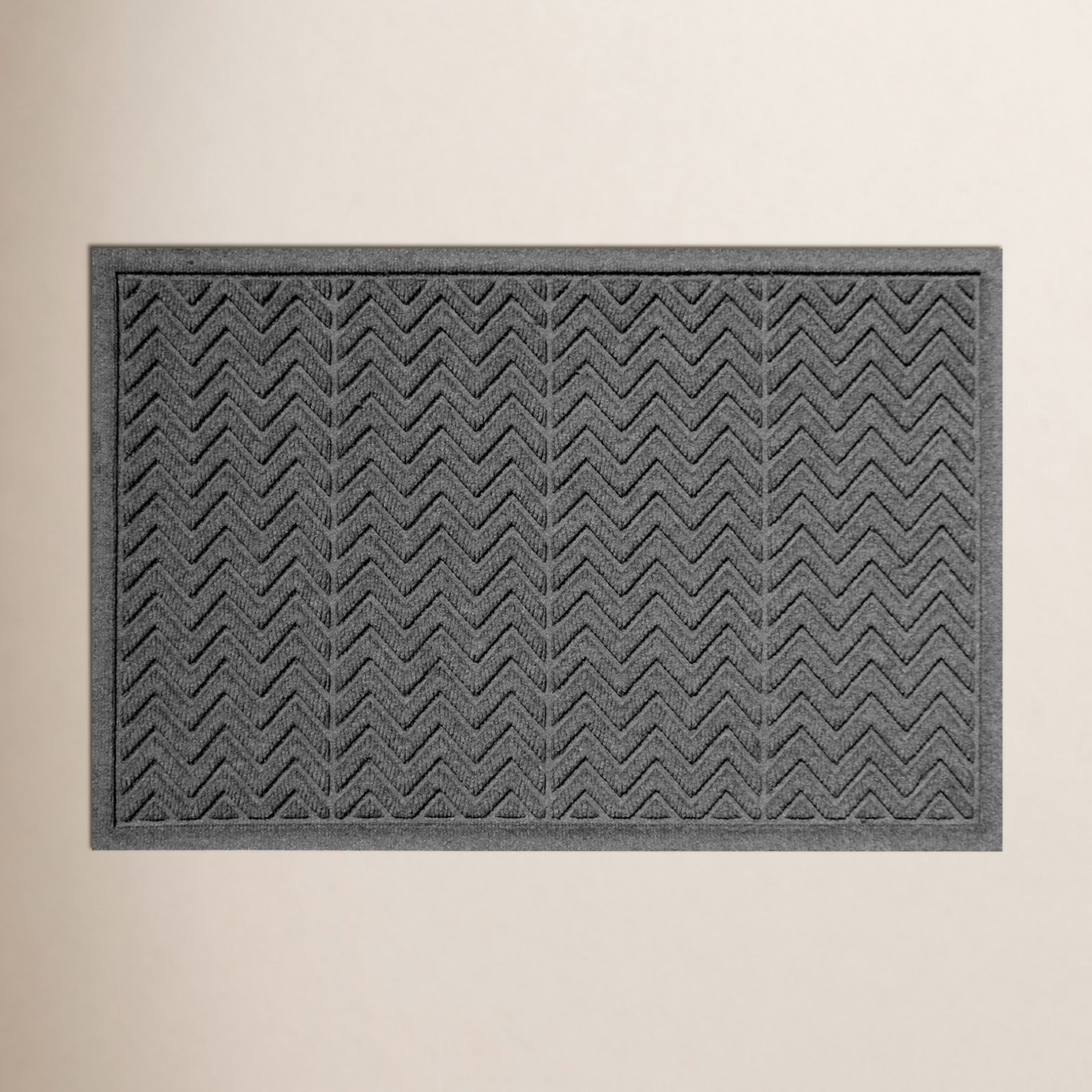WaterHog® Chevron Non-Slip Doormat, 24" W x 36" L, Charcoal