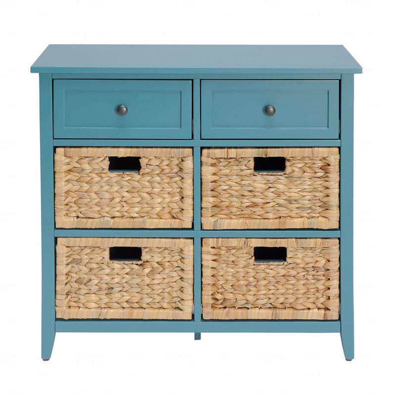 Teal Console Table, With Storage