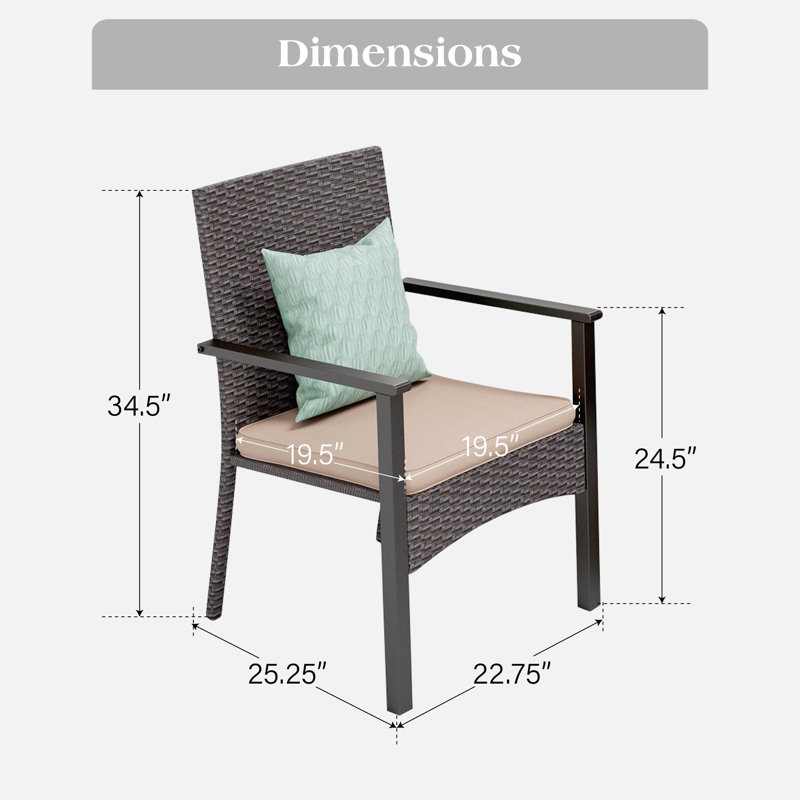 Ensemble de 8 chaises de patio, 6 fauteuils et table rectangulaire, parasol inclus, Marine