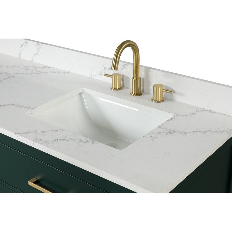 Meuble-lavabo autoportant moderne, Vert