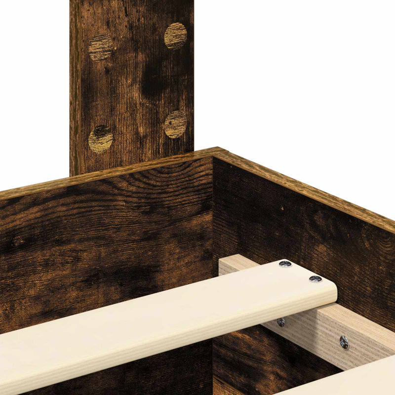 Bed, Smoked Oak, Small Double (4')