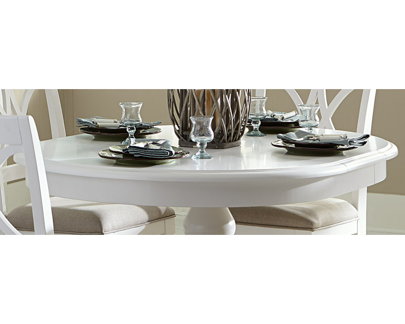 Alantae Extendable Solid Wood Dining Table, Oyster White