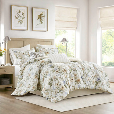 Ensemble d'édredon surdimensionné en satin de coton 6 pièces