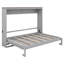 Lit escamotable horizontal avec port USB, lit escamotable mural en bois avec lattes pour chambre d'amis, bureau à domicile-130145580