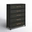 Retreat Pole Rattan Five-Drawer Chest-2027664021