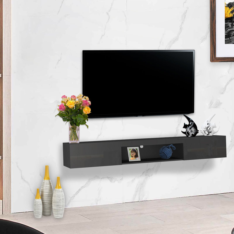 Floating TV Stand for TVs up to 70", Black