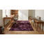 Tapis mauve à motif géométrique moderne en laine nouée à la main à motif géométrique terre craquelée-1076556934