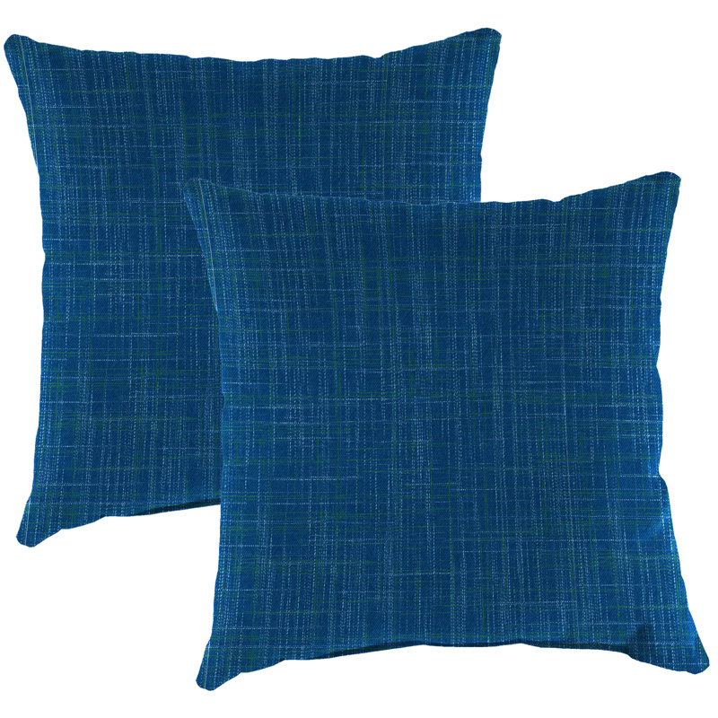 16" x 16" Outdoor Throw Pillow (Set of 2), Harlow Lapis