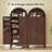 71 Inch Tall Arched Cabinet, Kitchen Pantry Cabinet With Doors & Shelves-2066630324