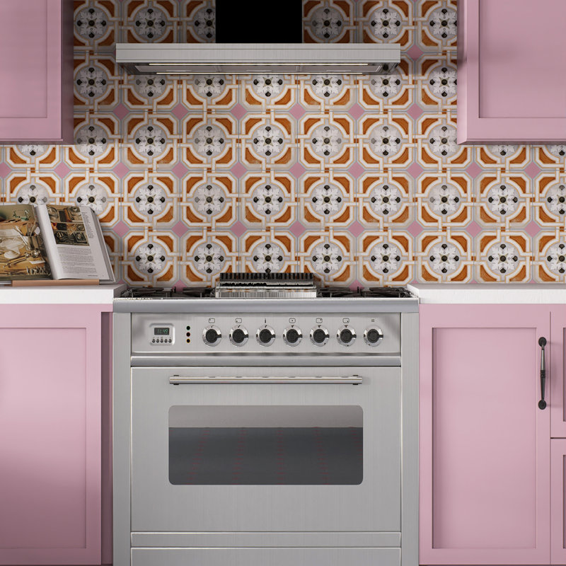 Décalcomanie octogonale vaudoise Zimer avec tacos 7-7 / 8 po X 7-7 / 8 po Carreau de porcelaine pour plancher et mur