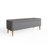 Derryberry Ottoman Storage Bench. Grey Button Tufted Linen Fabric Upholstered. 2 Leg Options Included.