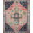 Moroccan Machine Made Power Loom Polyester Area Rug in Rust/Navy-78565290