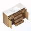Armoire de rangement pour salle de bain avec 2 portes à fermeture douce et 6 tiroirs-1022968416