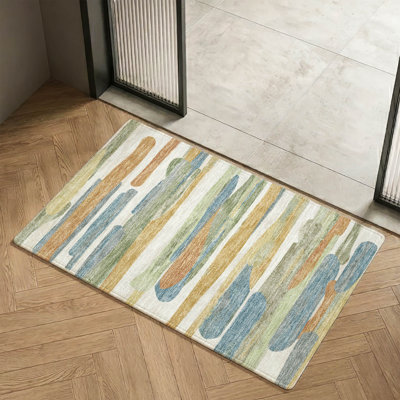 Tapis abstrait lavable à la machine Premium