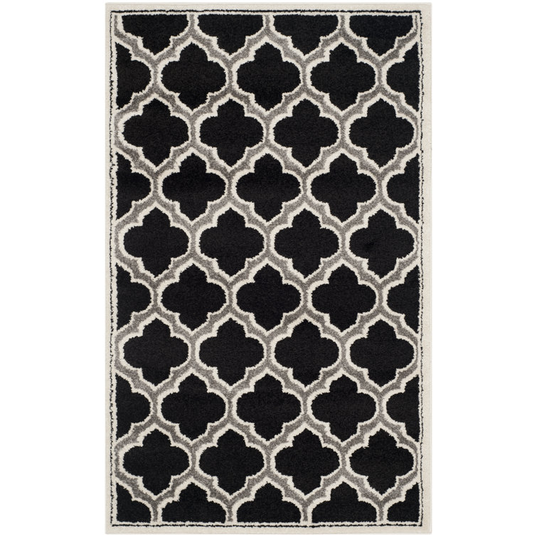 Ammundsen Geometric Anthracite/Ivory Area Rug