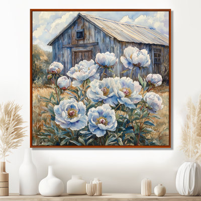 Décoration murale pivoines bleues Dahlberg par The Shed II - pivoines