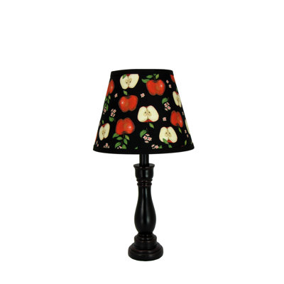 Dahlyla  Cody Accent Lamp with Apple Print Clip-on Lamp Shade