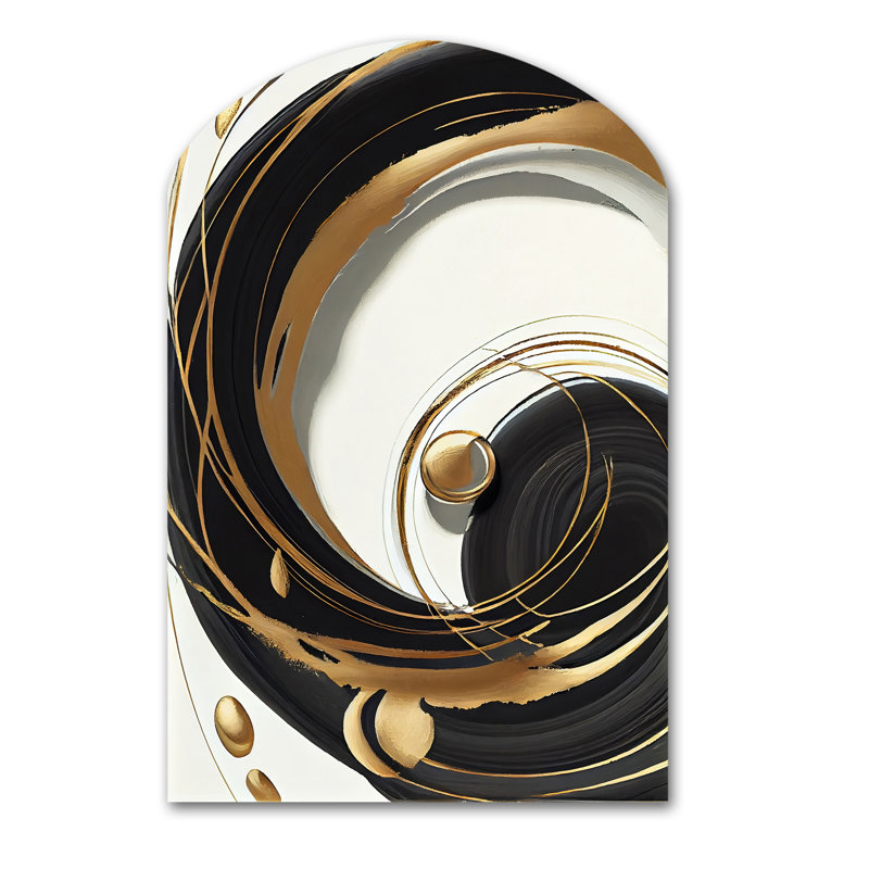 «Marguerite», art mural asymétrique en marbre blanc, impression sur métal arche blanche, H 43 po x l 33 po