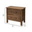 Table de chevet en bois massif à 2 tiroirs Generose