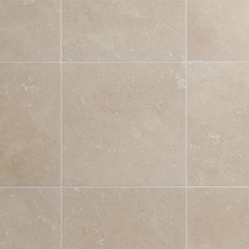 Avanti 12x12 Tumbled Marble Tile, Crema Marfil