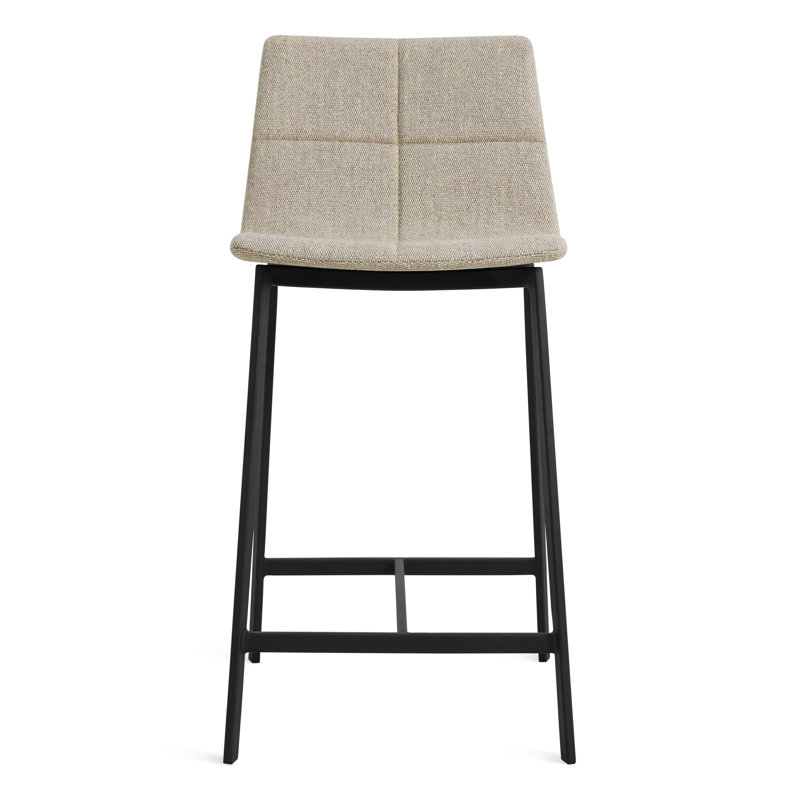Tabouret entre nous, Natté texturé Tait Stone, Noir, Tabouret de comptoir (assise de 26 po de hauteur)