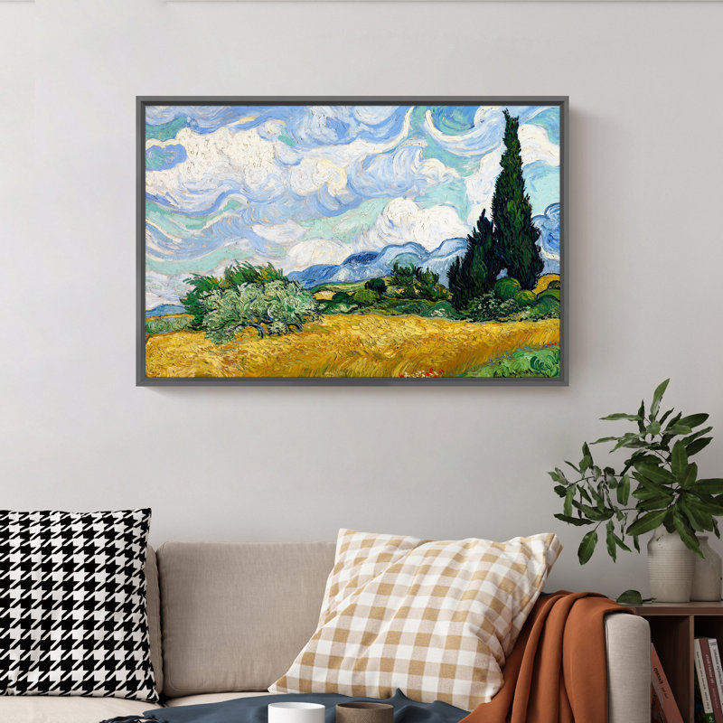 «Van Gogh Wall Art» par Vincent Van Gogh, reproduction d'art sur toile tendue, Noir, H 16 po x l 24 po x P 1,6 po