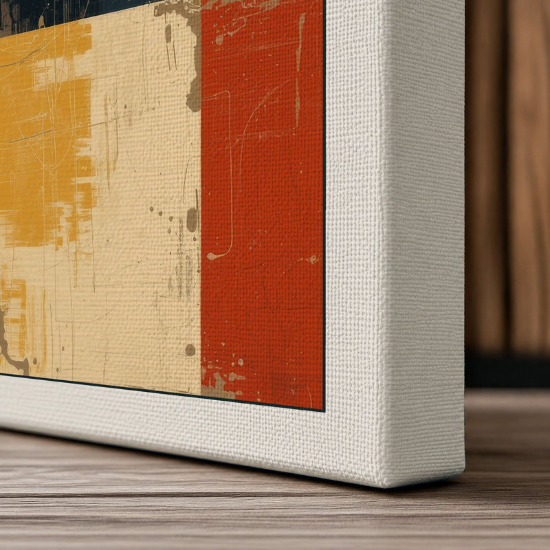 Weathered Panels Industrial - Wrapped Canvas, 36x24 - 91.4 x 61.0 cm, Cream Border