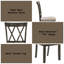 Ensemble de 2 chaises d'appoint en tissu beige et gris vieilli Claudia II
