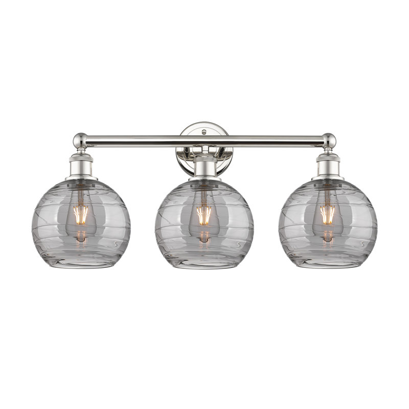 Essex 3 - Light Dimmable Vanity Light, Polished Nickel, Light Smoke