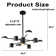 10 - Light LED Sputnik Modern Linear Chandelier