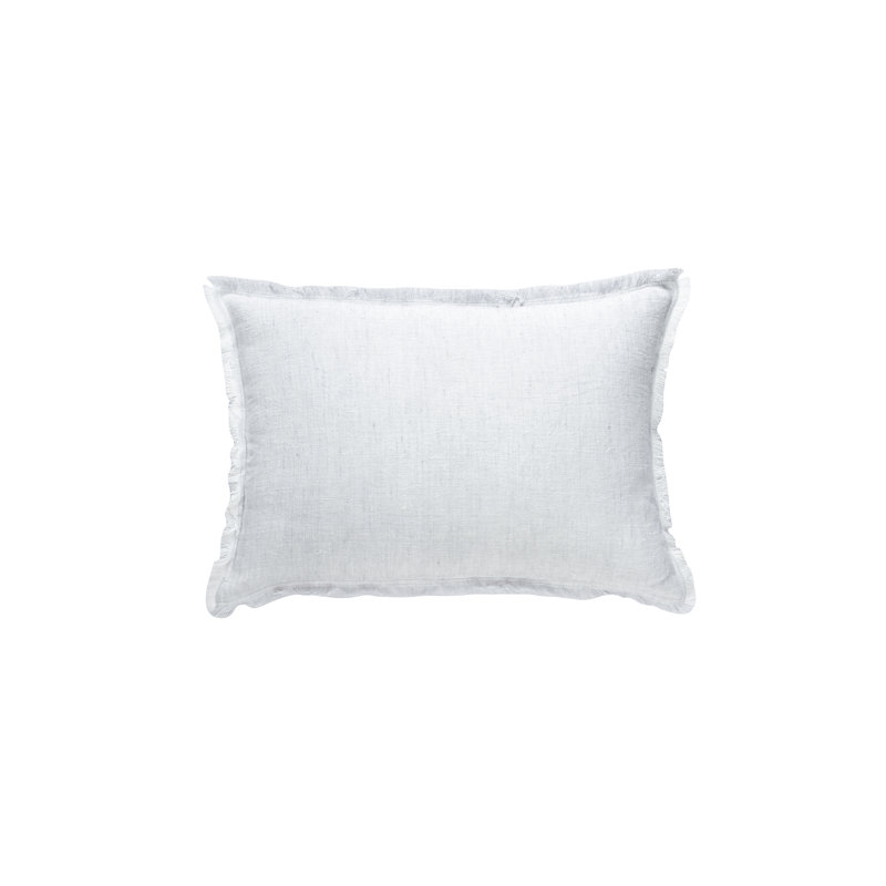 Luxe Lumbar Pillow Cover & Insert, Light Gray, Down Blend