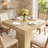 Small Square Dining Table for 4, Sturdy Pedestal Base, Modern Farmhouse Table for Kitchen, Living Room, Office-578295510