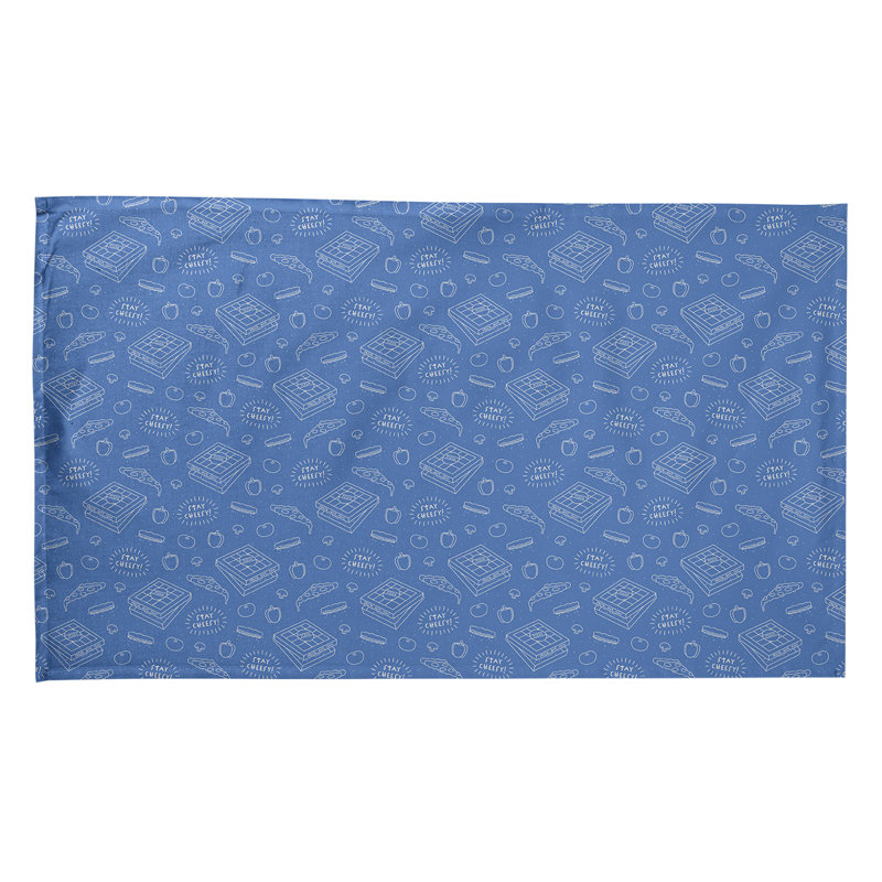Torchon à motif de couleur pizza background, Croisé en coton, bleu