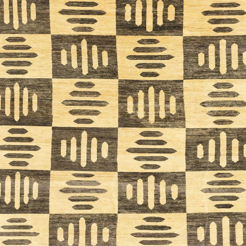 Tapis décoratif multicolore à motif abstrait, Carré 3 pi