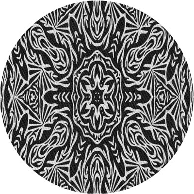 Tapis damassé gris / brun