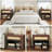 26" W Rattan Nightstand With Wireless Charging