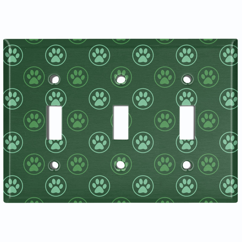 Patterned 3 - Gang Toggle Light Switch Standard Wall Plate