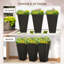 Ensemble de 3 grandes jardinières avec trou de drainage Outsunny, pots à fleurs d'extérieur de 28 po, jardinières d'intérieur pour patio et terrasse-201572666