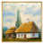 Toile avec cadre flottant or