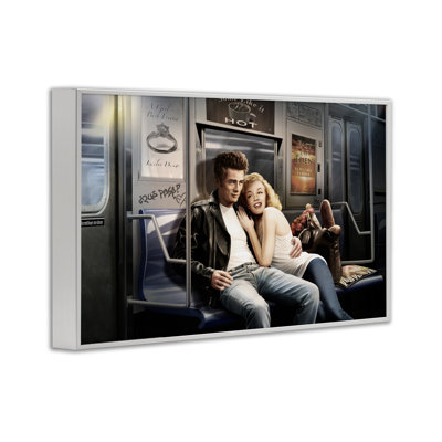 Subway Ride Famous Figures Giclee Art, design by Jadei Graphics